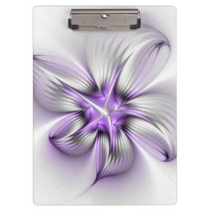 Porte-bloc Élégance florale Art fractal violet abstrait moder