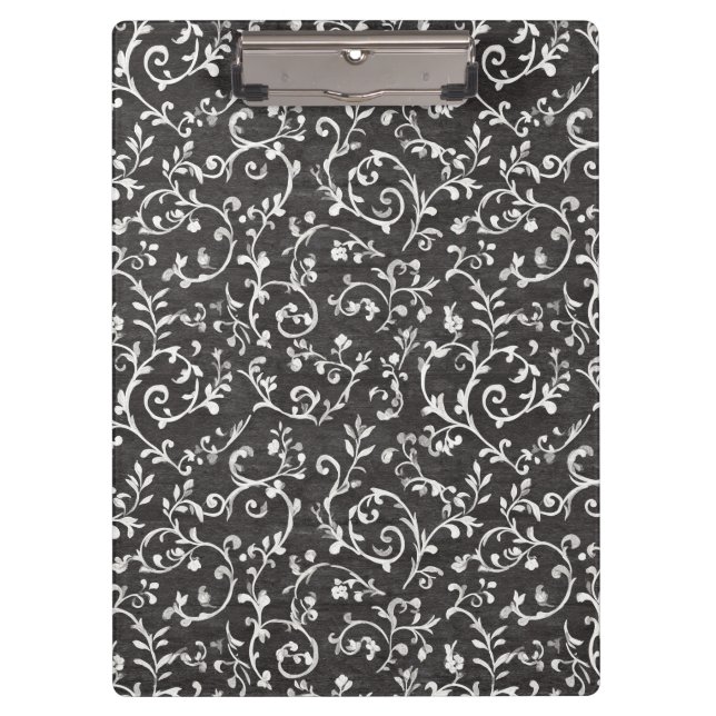 Porte-bloc Elegant Black White Abstract Wedding (Devant)