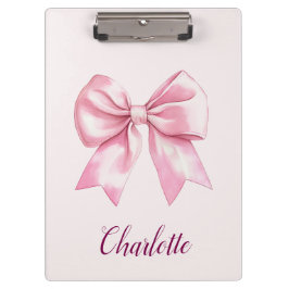 Porte-bloc Élégant Bow rose Personnalisé Nom Porte - bloc