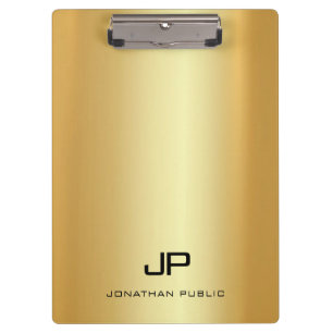 Porte-bloc Elégant Faux Gold Moderne Monogram Modèle tendance
