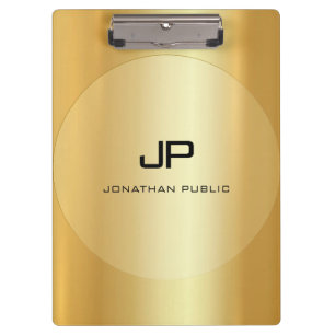 Porte-bloc Élégant Faux Gold Monogram Classic Modèle