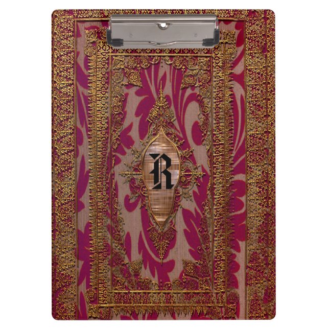 Porte-bloc Élégant Monogramme français Élégant (Devant)