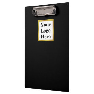 Porte-bloc Élégant noir blanc et or votre logo ici