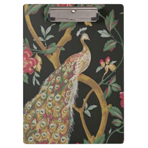 Porte-bloc Elégant Peacock Sur Porte - bloc Noir