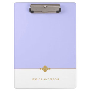 Porte-bloc Élégant Periwinkle White Gold personnalisé