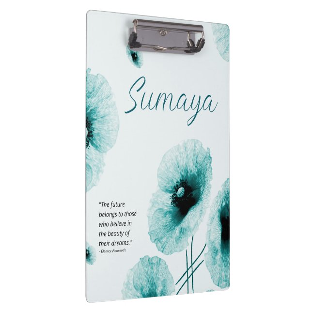 Porte-bloc Élégant Porte - bloc floral turquoise personnalisa (Swatch)
