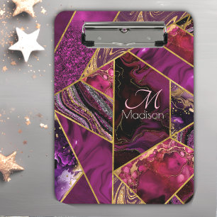Porte-bloc Élégant rose or violet parties scintillant girly