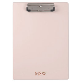 Porte-bloc Élégant rose vif monogramme personnalisé initiales