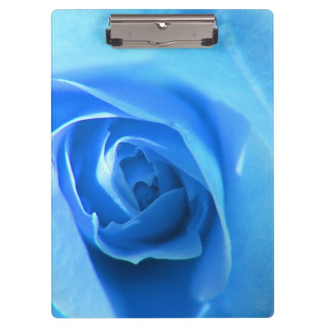 Porte-bloc élégante, moderne, cool bleu rose fleur. florale (Devant)