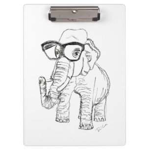 Porte-bloc Éléphant avec le porte - bloc en verre