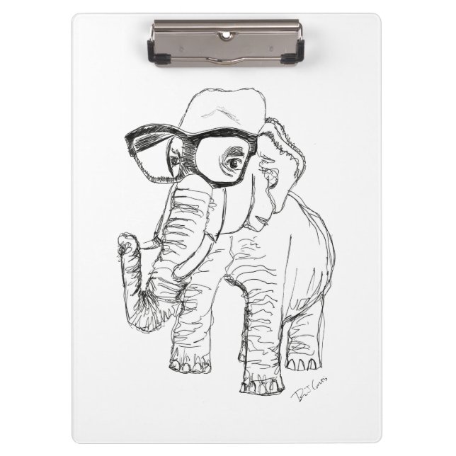 Porte-bloc Éléphant avec le porte - bloc en verre (Devant)