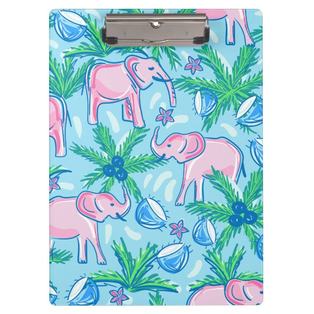 Porte-bloc Eléphant rose Preppy (Devant)