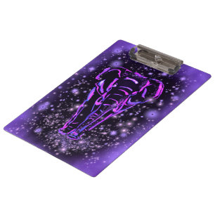 Porte-bloc Eléphant Rose Violet Neon Marchant La Nuit étoilée