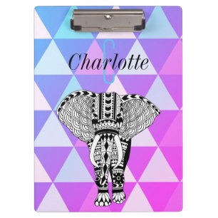 Porte-bloc Eléphant tribal géométrique chic Boho moderne