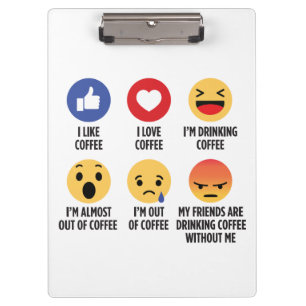 Porte-bloc Émoticônes du café