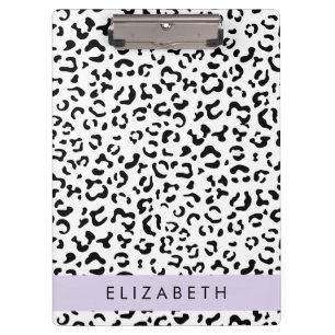 Porte-bloc Empreinte de léopard, Spots, Noir Et Blanc, Votre 