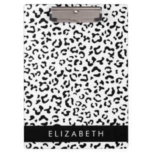 Porte-bloc Empreinte de léopard, Spots, Noir Et Blanc, Votre 