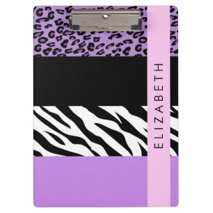 Porte-bloc Empreinte de léopard, Zebra Print, Purple, Votre n