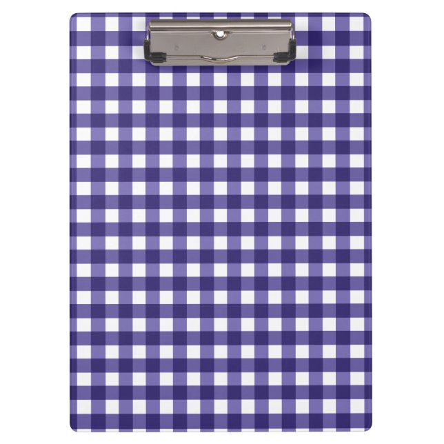 Porte-bloc En vichy bleu marine (Devant)