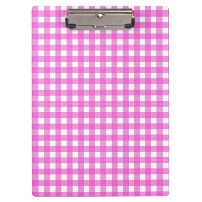 Porte-bloc En vichy rose (Devant)