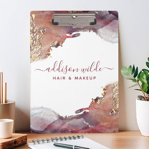 Porte-bloc Encre D'Aquarelle Liquide D'Art Moderne Purple Et