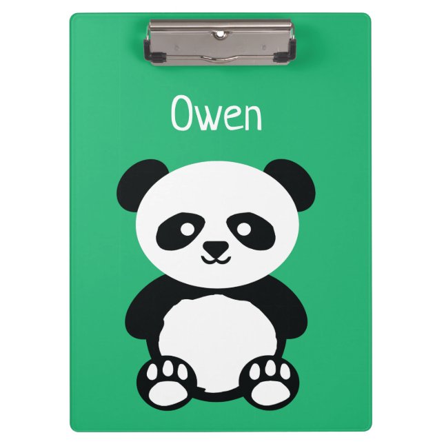 Porte-bloc Enfants adorables personnalisés de vert d'ours (Devant)