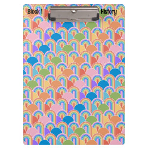 Porte-bloc Enseignants en coquille arc-en-ciel
