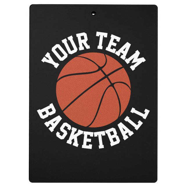 Porte-bloc Entraîneur de basket-ball Personnalisé Nom de l'éq (Dos)