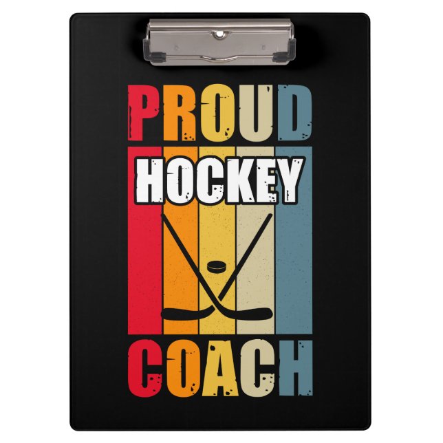 Porte-bloc Entraîneur de hockey fière couleur (Devant)