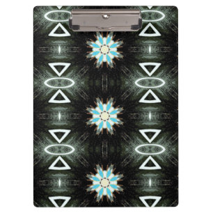 Porte-bloc étoile bleue éclatée sur noir