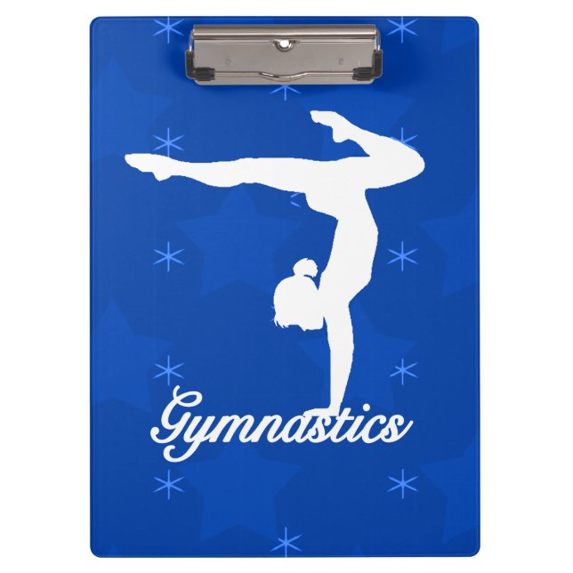 Porte-bloc Étoiles bleues de fille de gymnastique (Devant)