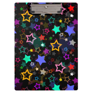 Porte-bloc Étoiles Colorées Noir