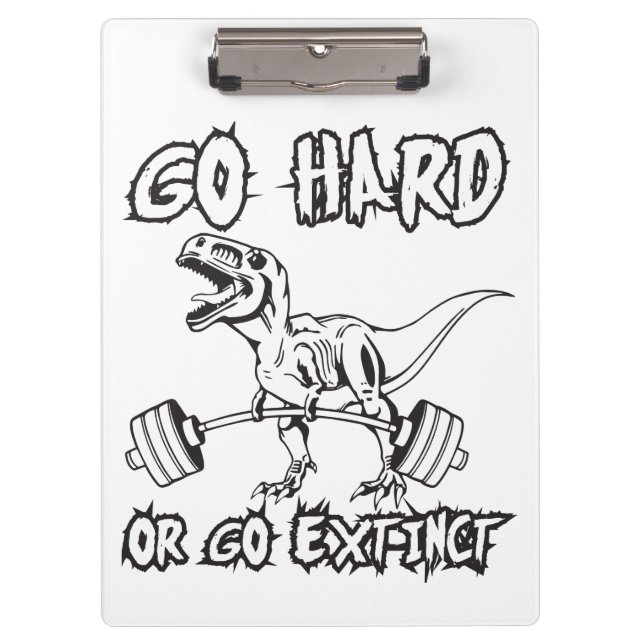 Porte-bloc Exercice - Go Hard ou Go Extinct - T-Rex Deadlift (Devant)