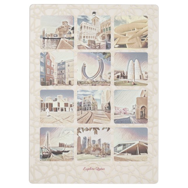 Porte-bloc Explorer le Qatar (Dos)