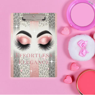 Porte-bloc Eyelashes de Parties scintillant rose glam Blush