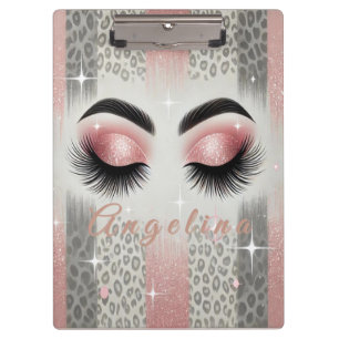 Porte-bloc Eyelashes Parties scintillant rose Chic