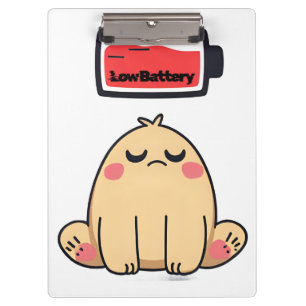 Porte-bloc Faible humeur de batterie - Drôle Doodle comique