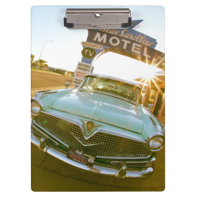 Porte-bloc Fameux motel Blue Swallow sur la route 66 (Devant)