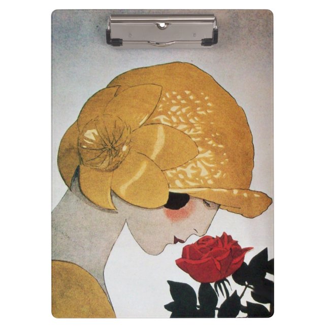 PORTE-BLOC FAMILLE AVEC ROSE ROSE ROUGE (Devant)