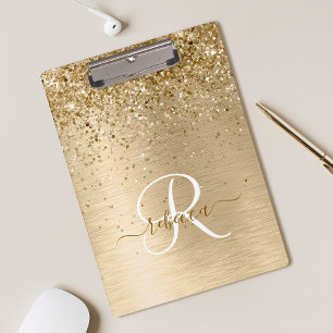 Porte-bloc Faux Gold brossé Parties scintillant métallique Im