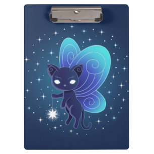 Porte-bloc Fée Pixie Chat Étoile de Nuit