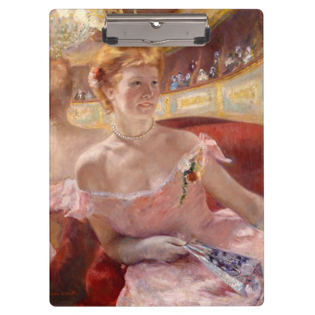 Porte-bloc Femme américaine avec collier perle et robe rose (Devant)