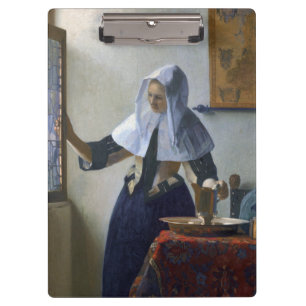 Porte-bloc Femme avec une cruche d'eau par Johannes Vermeer