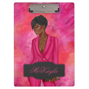 Porte-bloc Femme chef de la direction afro-américaine person