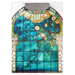 Porte-bloc Fenêtre en verre teinté de nouveau d'art