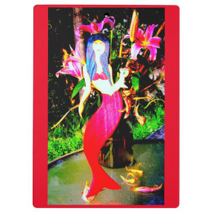 Porte-bloc fête de beauté de sirène rouge