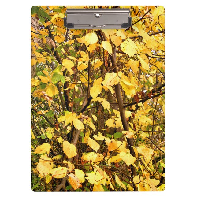 PORTE-BLOC FEUILLES D'AUTOMNE JAUNE (Devant)