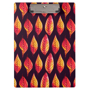 Porte-bloc Feuilles d'automne vibrantes motif en rouge et jau