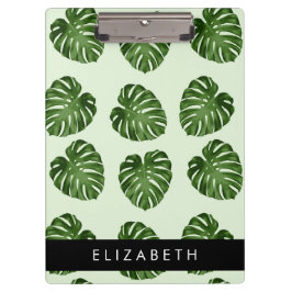 Porte-bloc Feuilles de palme, Motif tropical, Votre nom