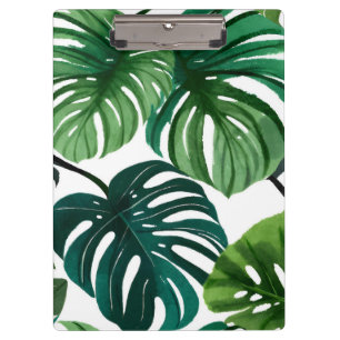 Porte-bloc Feuilles Monstera   Aquarelle moderne simple